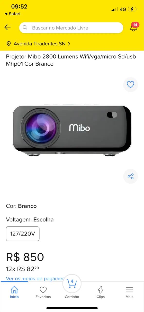 Projetor portátil Mibo 4K 2800 lumens  - Foto 6