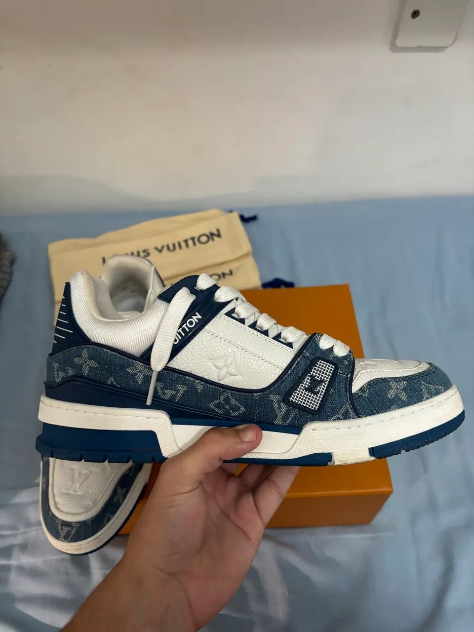 LOUIS VUITTON TRAINER BLUE DENIM  - Foto 2