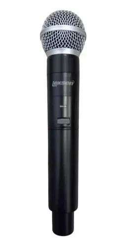 Microfone Profissional Sem Fio Duplo Uhf Lexsen Lm502 648 Hz Cor Preto - Foto 2