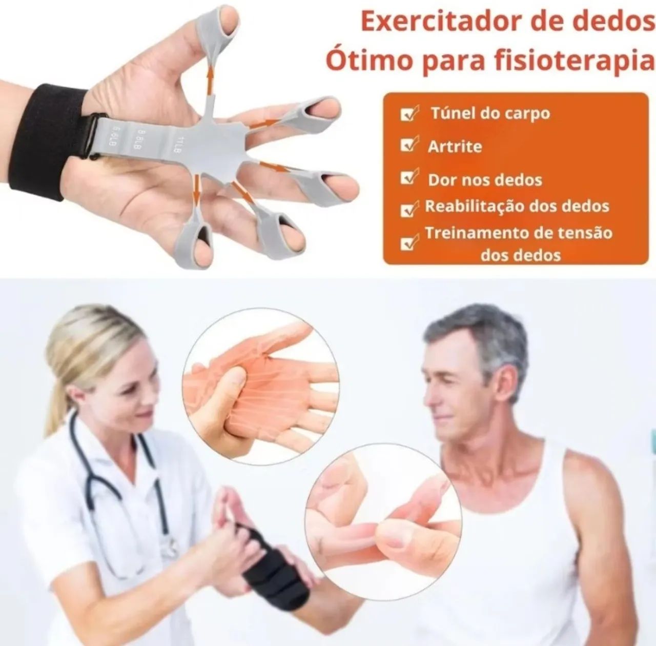 Exercitador de dedos punho e antebraço  - Foto 5