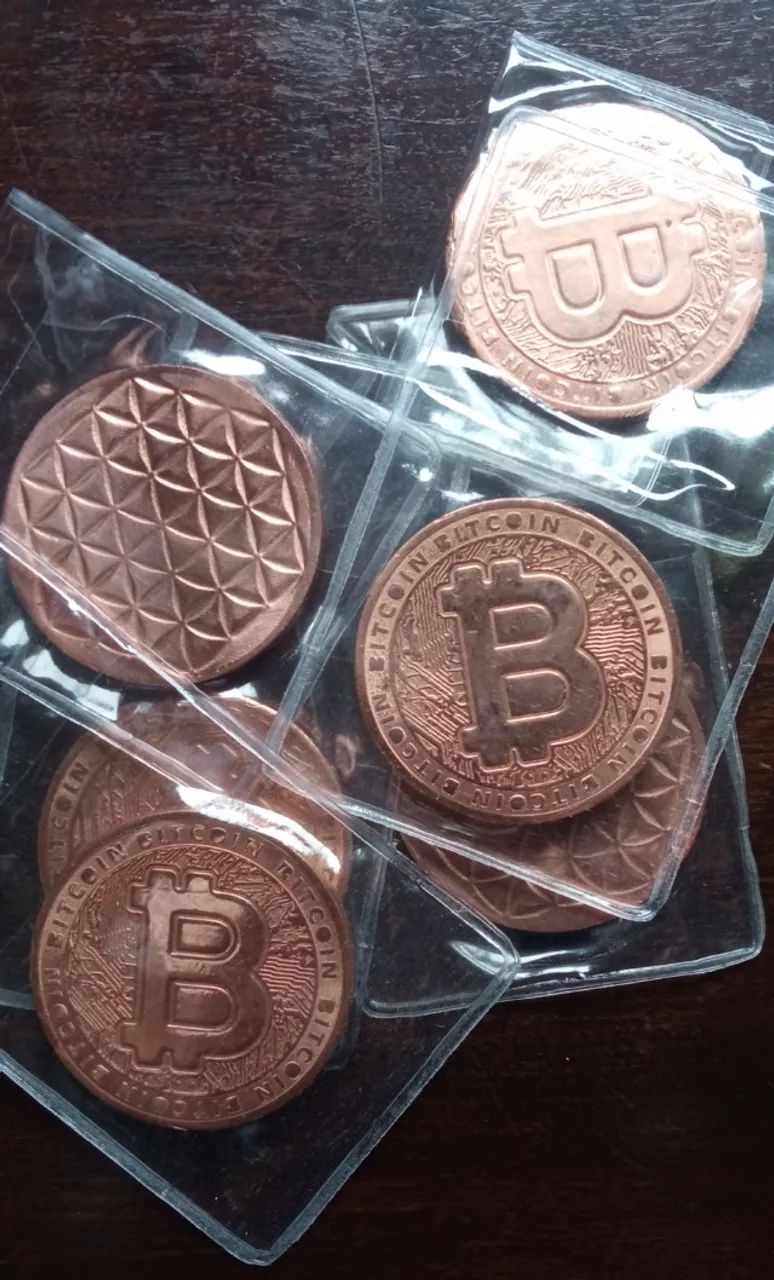 Moeda bitcoin e Tesla em cobre puro 999 - Hobbies e coleções - São Joaquim  1382229241 | OLX