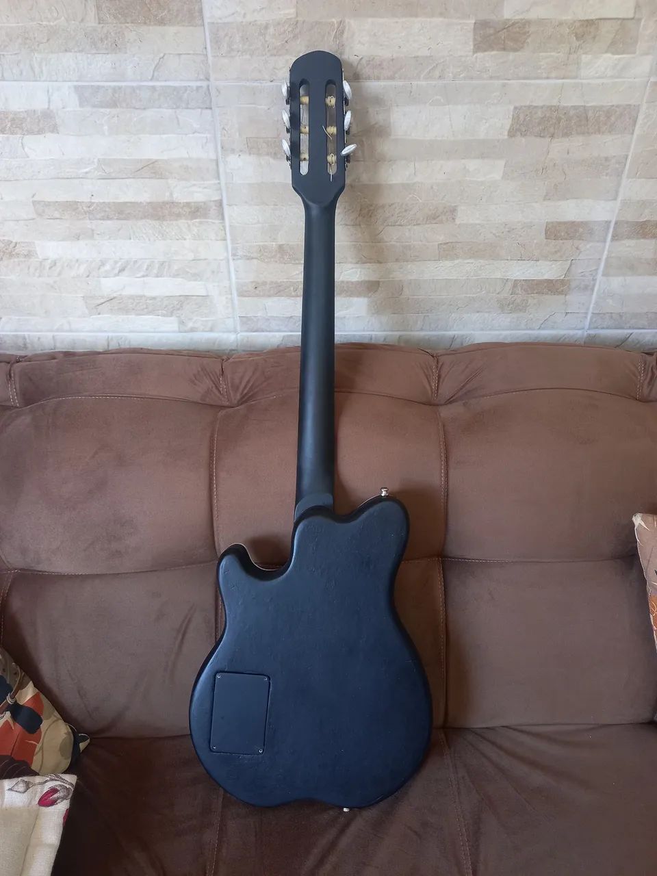 Violão flet nailon elétrico azul (Luther) - Foto 2