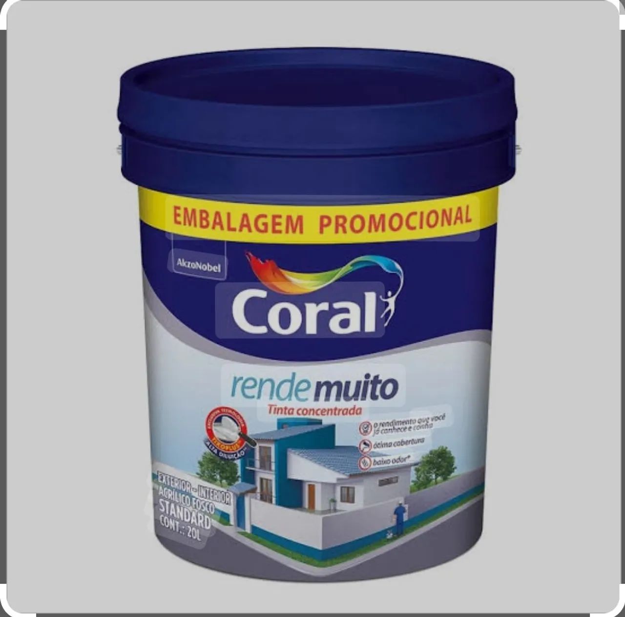 Balde de tinta coral rende muito