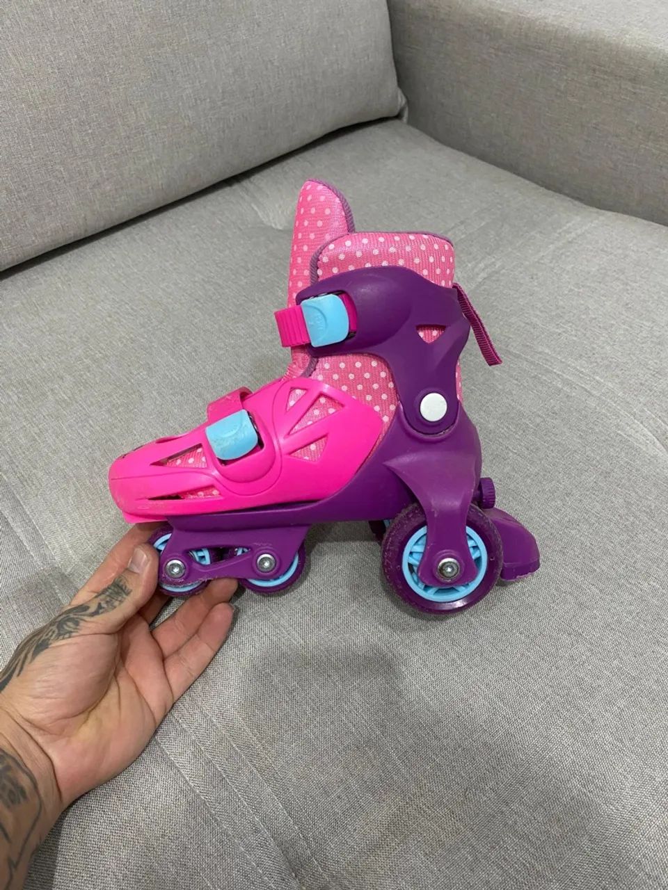 Patins Roller com Kit de Proteção Infantil - Foto 5