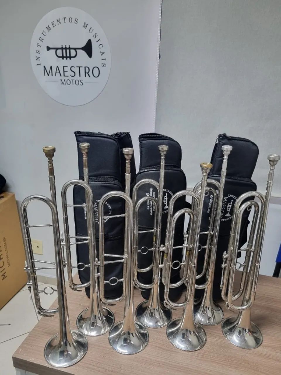 Kit Sopro Fanfarra Gatilho 10 Instrumentos + Bag E Bocal - Envio todo Brasil - 10X cartão - Foto 6