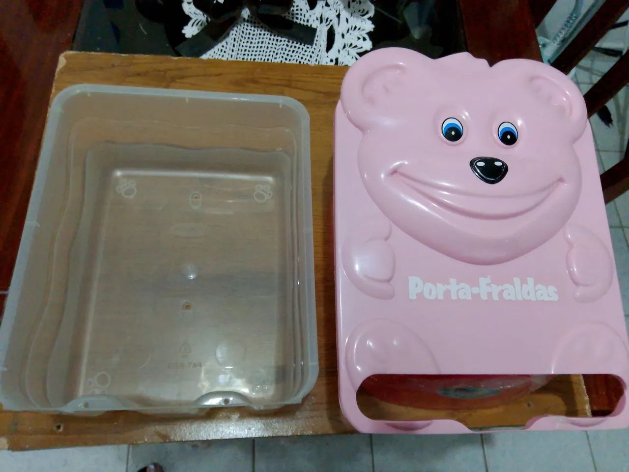 Porta Fraldas Ursinho + Banheira de Bebê - Foto 4