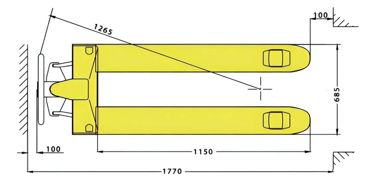 Transpaleteira  2.0TON X 685 RD NYLON V2 - MENEGOTTI - Foto 3