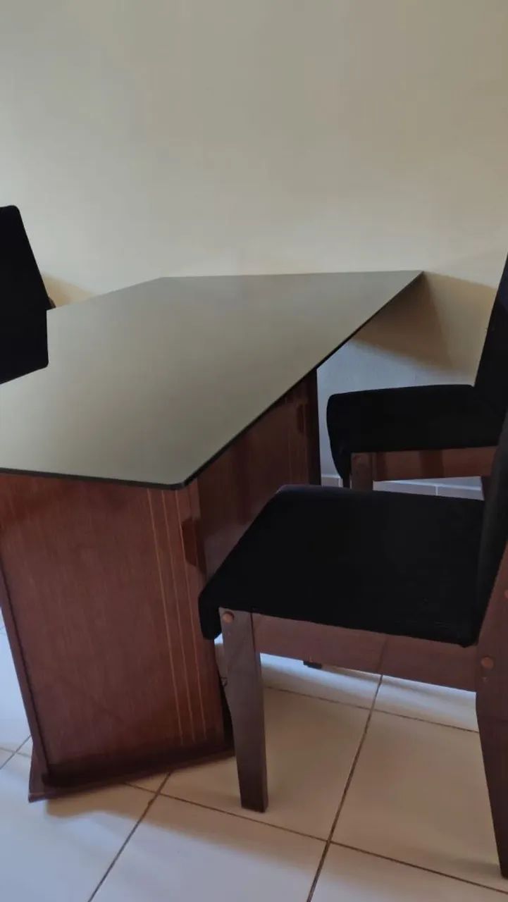 Mesa de vidro 6 cadeiras 64221281545601121