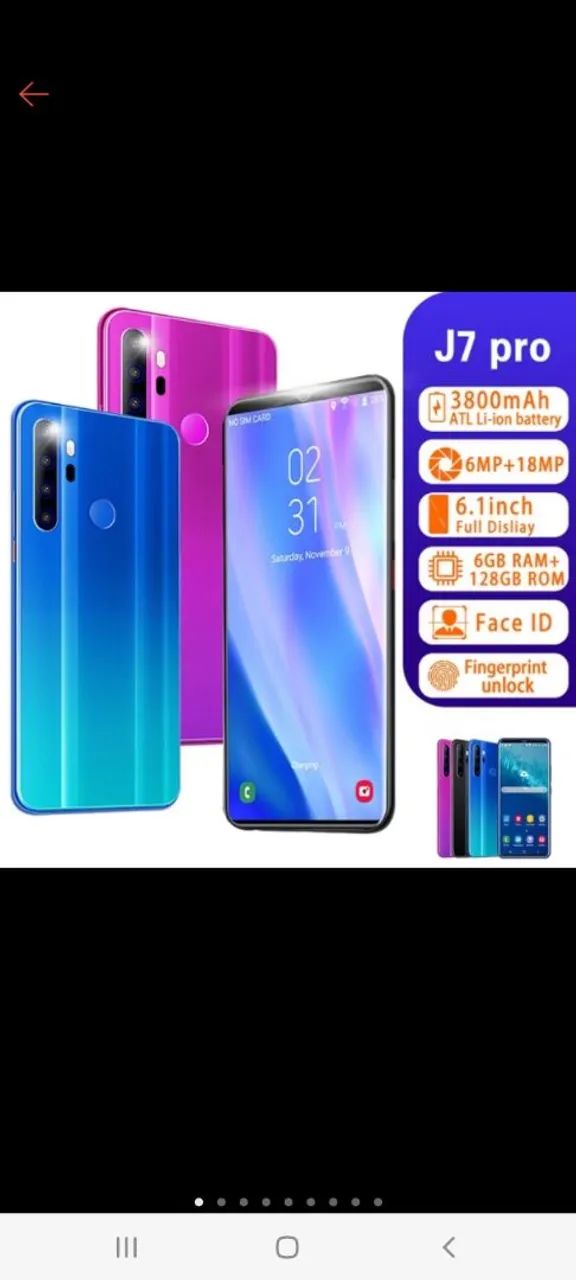Smartphone J7 Pro 6GB RAM 128 GB Memória 