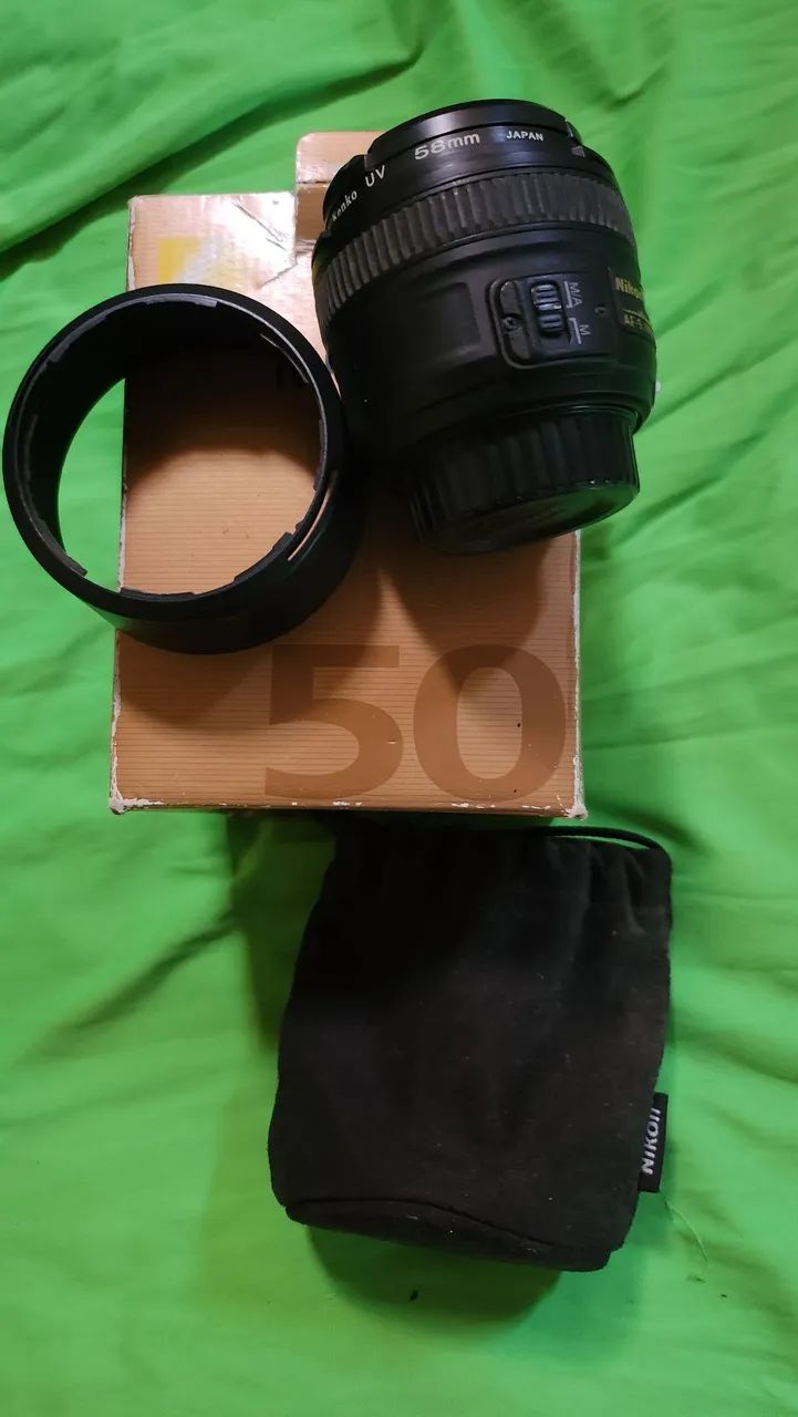 Lente Nikon AF-S 50mm f/1.8G + Acessórios