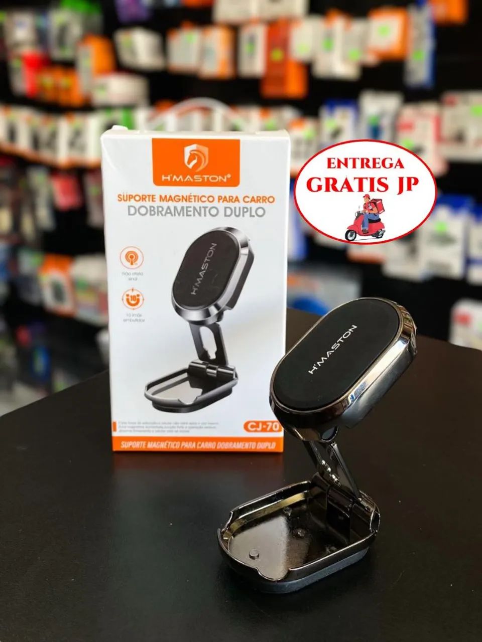 SUPORTE DE CELULAR E TABLET MAGNÉTICO PARA CARRO CJ-70