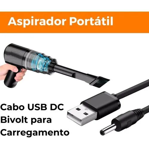 Mini Aspirador De Pó Recarregável Portátil 2 Baterias - Foto 6