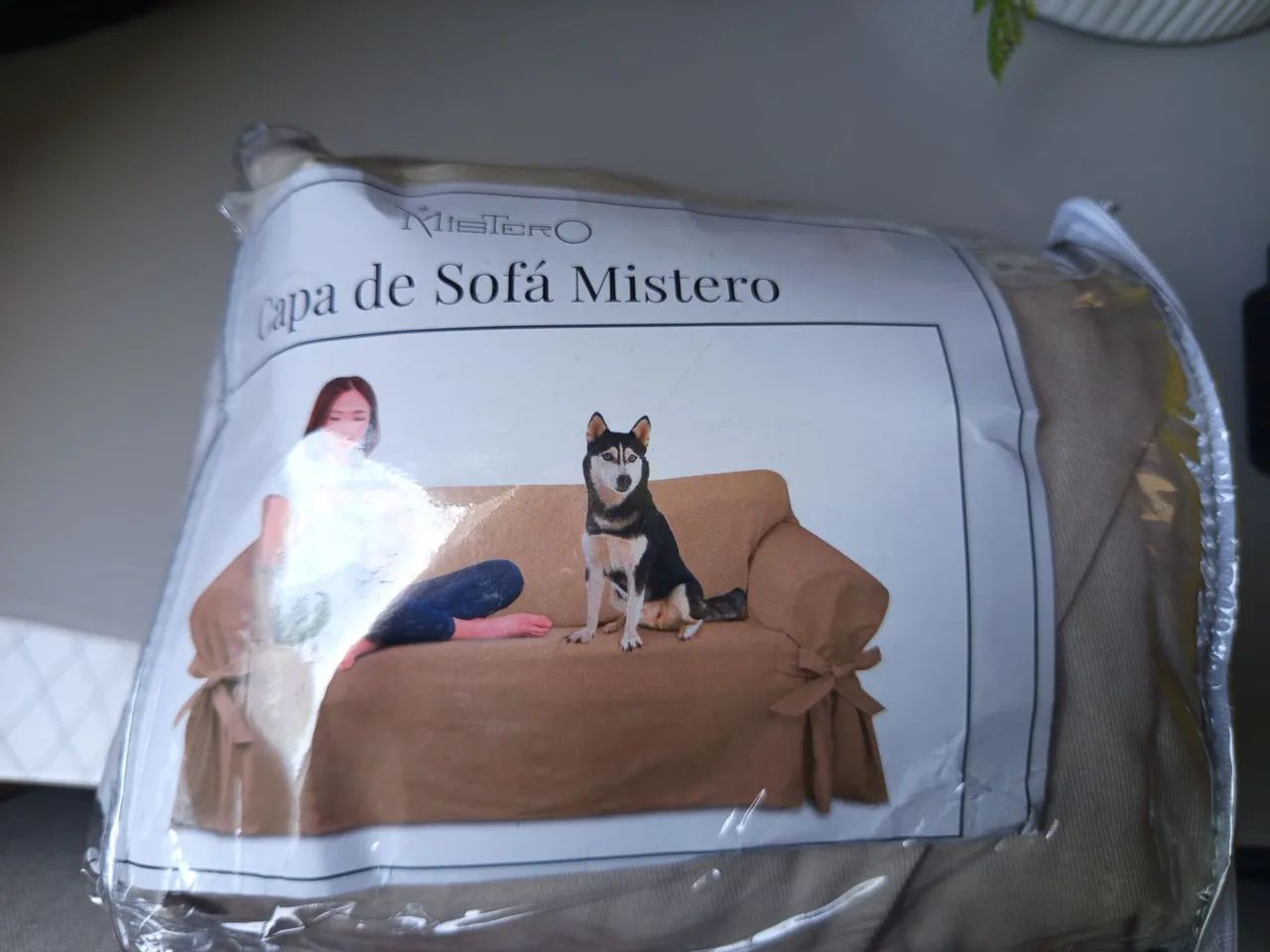 Capa para Sofá 2 Lugares Bege - Extra Macia<br>