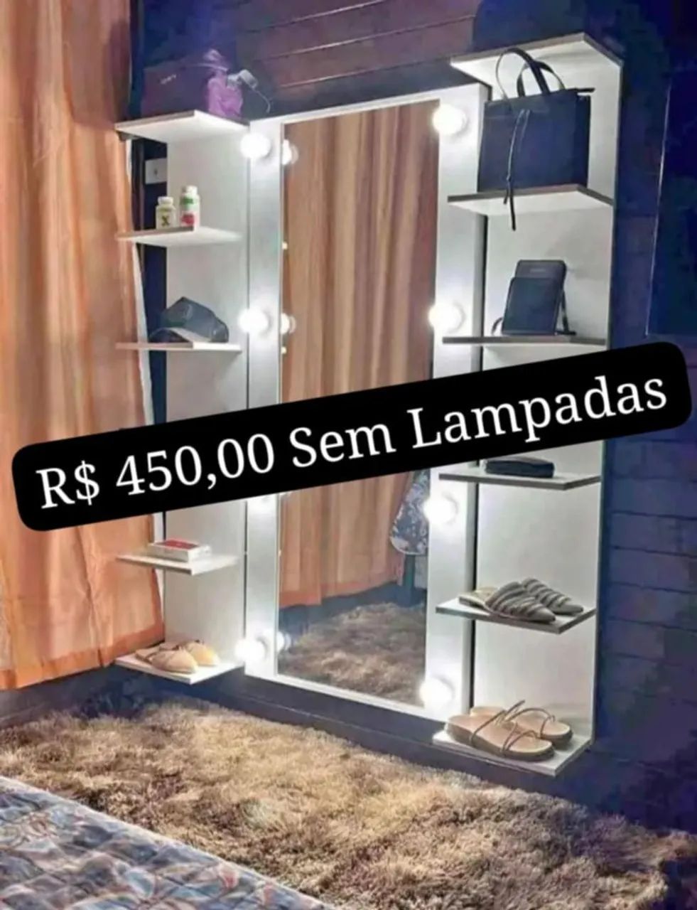 Espelho com iluminação para maquiagem - Foto 4