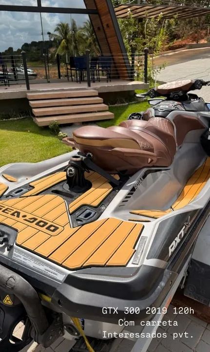 Jet Ski GTX 300 ano 2018 com 120h acompanha carreta. - Foto 2