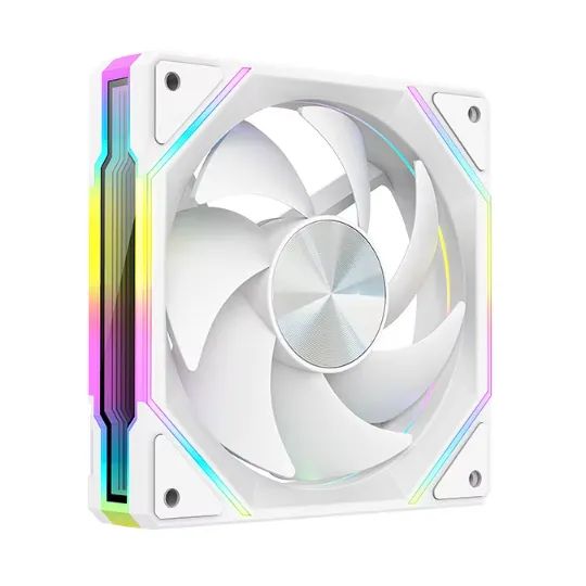 Kit 3 Ventoinhas NeedMax Ice Whale Prism 5GT Reverse, 120mm, ARGB, Branco, Estilo Lian Li - Foto 3