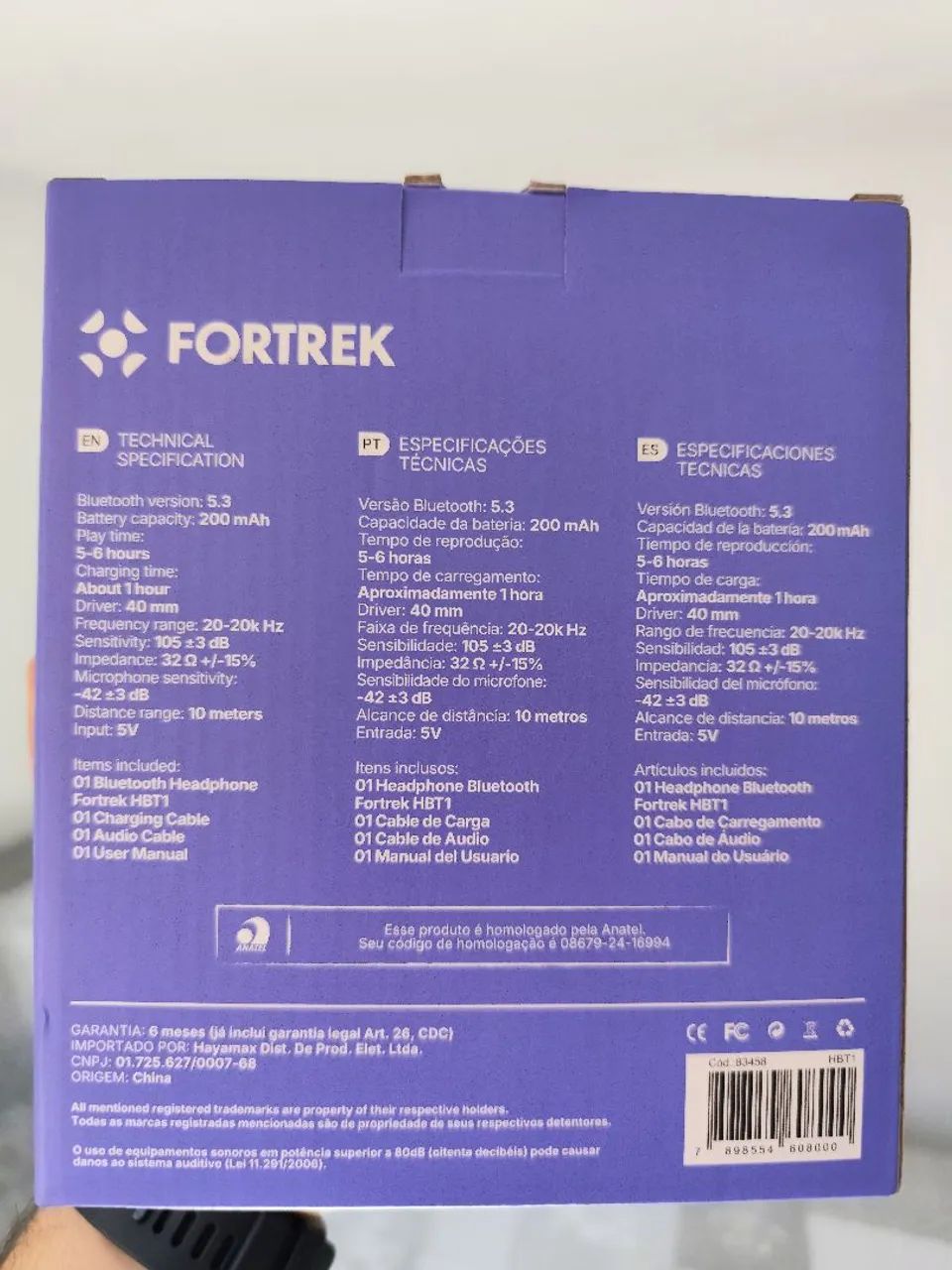 Fone Bluetooth HBTI Fortrek  - Foto 2