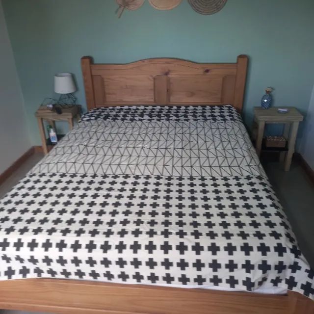 Cama de casal madeira macica - Foto 4