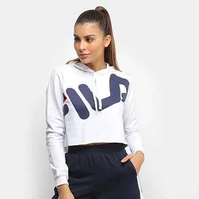 Blusa Fila Cropped com Capuz
