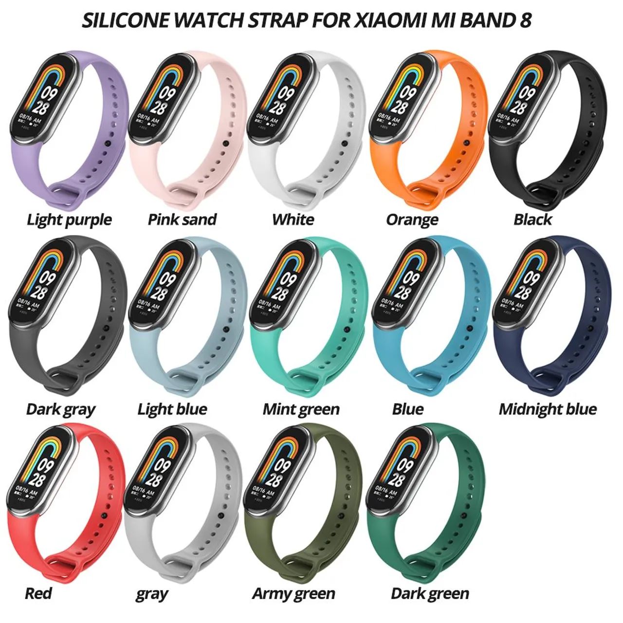 Pulseira Silicone Xiaomi Mi Band 8 Mi Band 9 - Diversas Cores - Foto 4