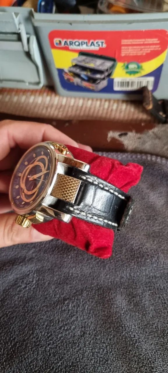 Relogio Invicta S1 Rally customização pulseira de couro - Foto 2