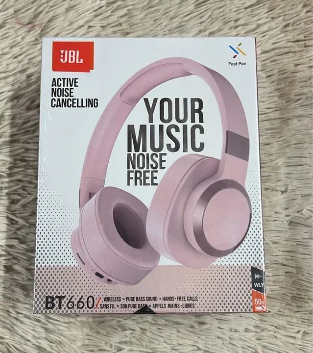 Fone de Ouvido JBL BT660 - Active Noise Cancelling - Rosa