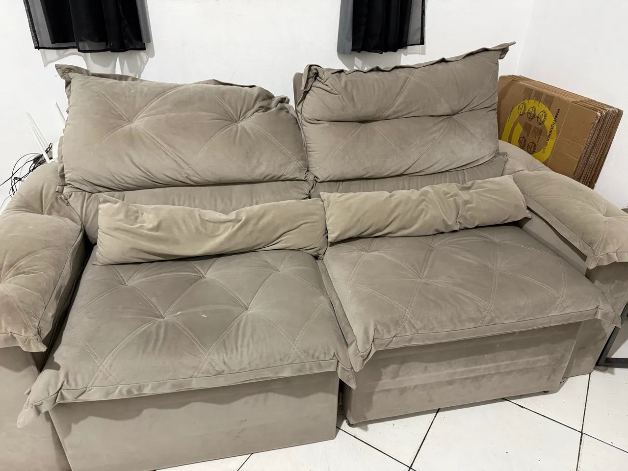 Beige Reclining Sofa64717834875009120