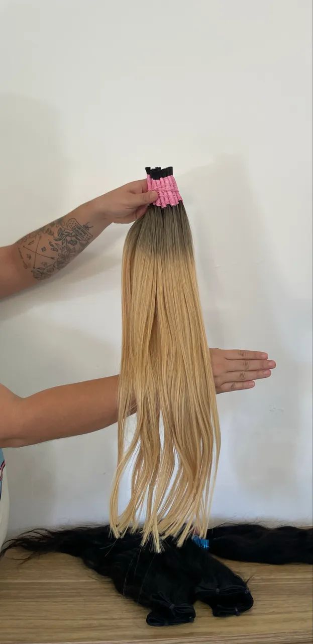 Cabelo Loiro Premium 70cm - Foto 4