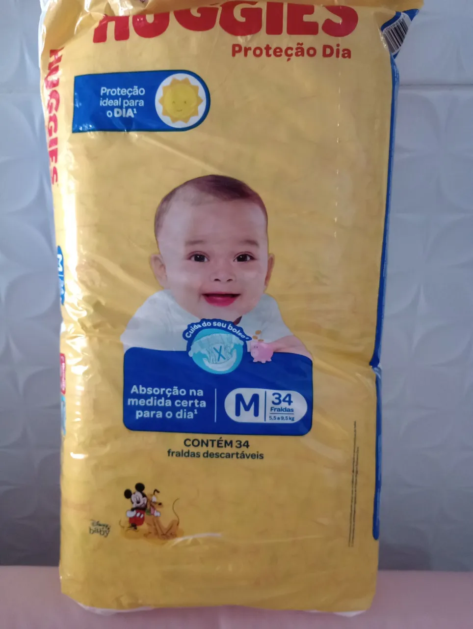 Fraldas Huggies Proteção Dia - Tamanho M - 34 Unidades