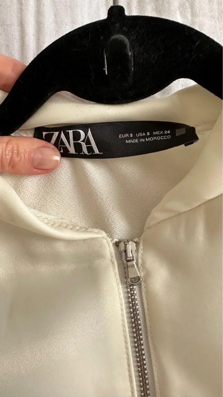 Jaqueta bomber de organza Zara tam P Roupas Barra Funda, São