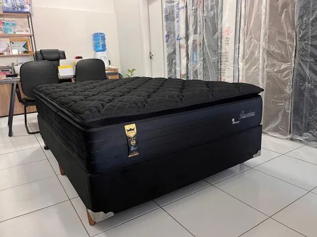 Cama Box Casal Molas Ensacadas Pillow Top Macio Marca Hellen Peça Nova! - Foto 4