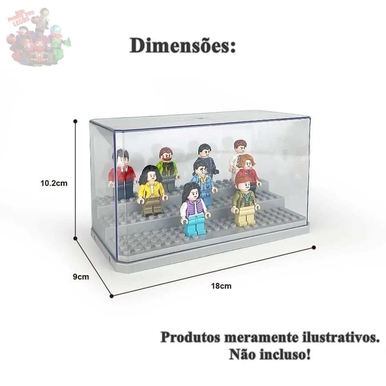 Baixou Caixa acrílico bonecos de lego expositor anti poeira - Foto 2