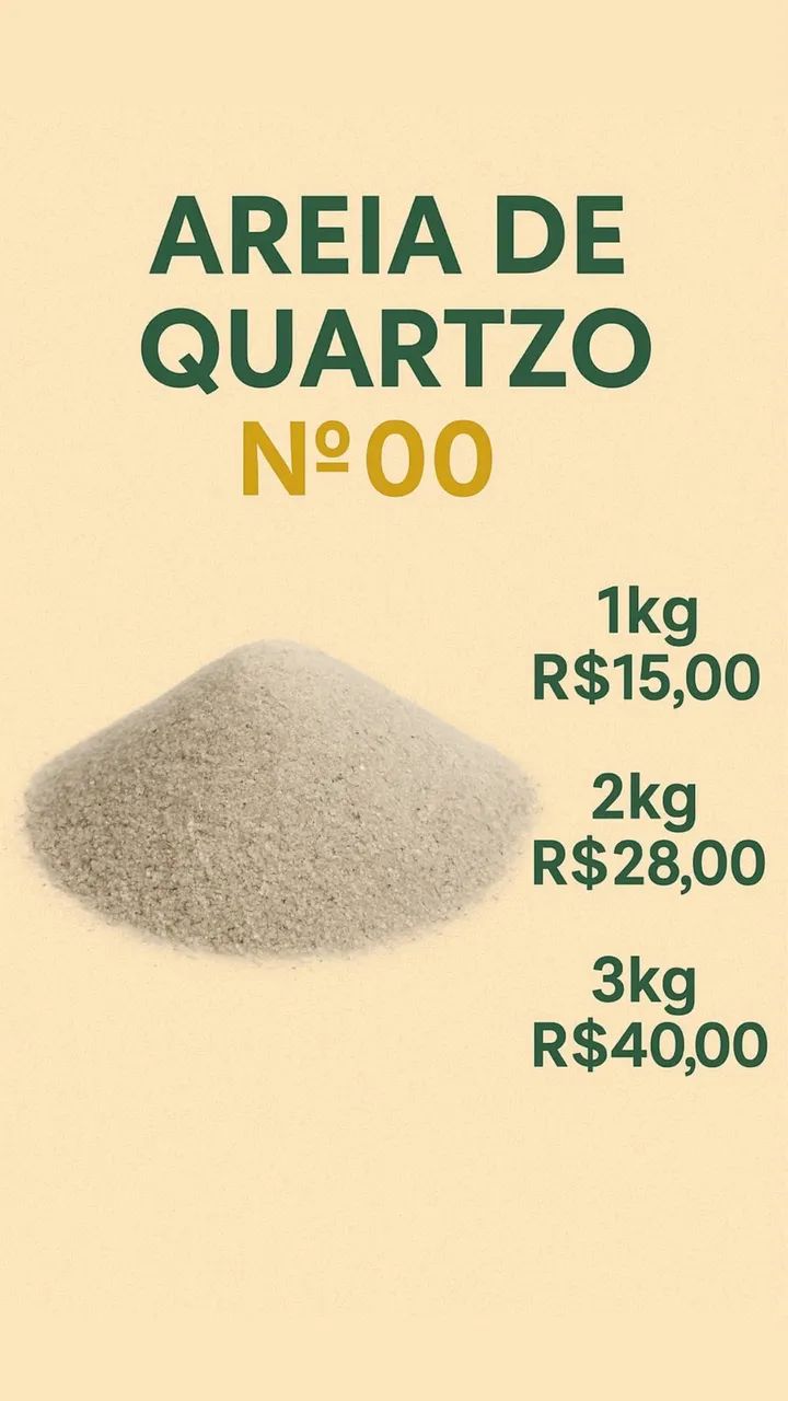 ? AREIA DE QUARTZO Nº 00 - ALTA QUALIDADE ?