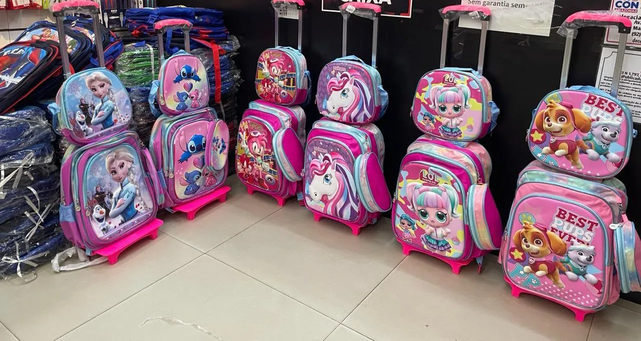 Kit mochila infantil 3 peças