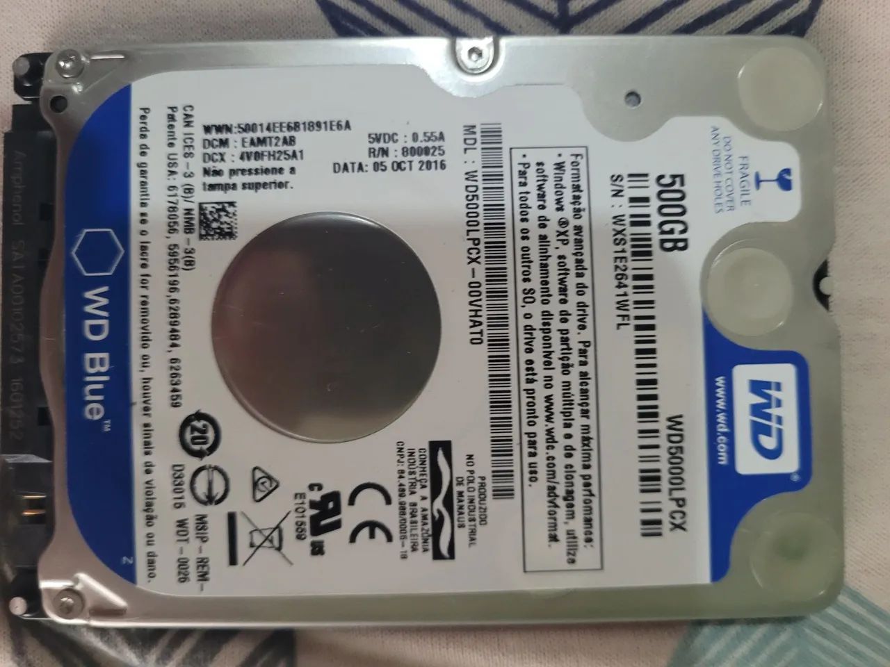 HD NOTEBOOK Blue 500GB SATA III