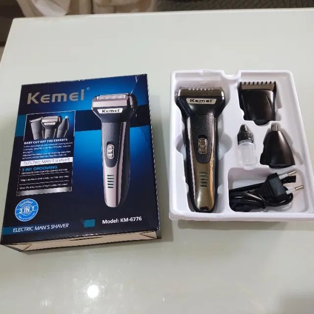 Máquina de Acabamento cabelo Kemei Km-6776 Recarregável - Foto 2