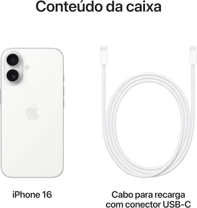 iPhone 16 128GB - Novo Lacrado com Nota Fiscal - R$ 4.699