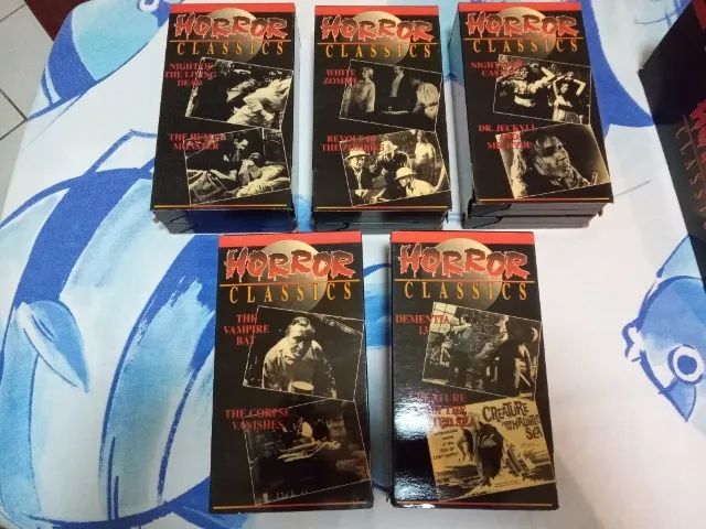 Box 10 vhs terror clássico importado noite dos mortos vivos e mais - Foto 3