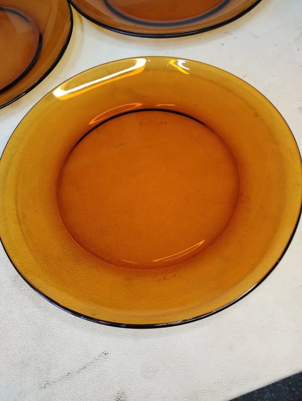 Jogo de Pratos de Vidro Âmbar - Foto 4