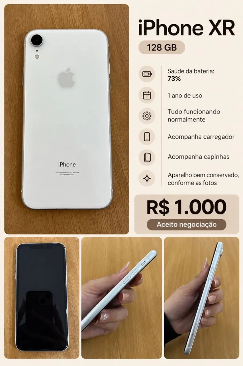 VENDO IPHONE XR 128G (com marcas de uso)