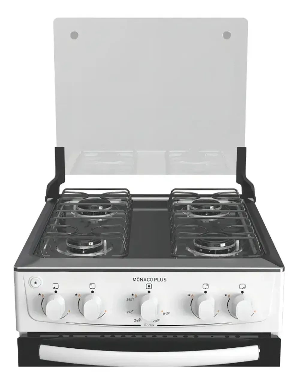 FOGAO 4 BOCAS BRANCO COM MESA INOX ATLAS MONACO PLUS BIVOLT 300000713 - Foto 4