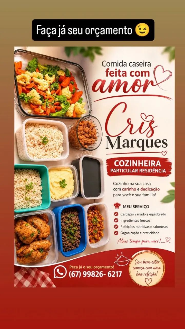 Cozinheira particular residêncial