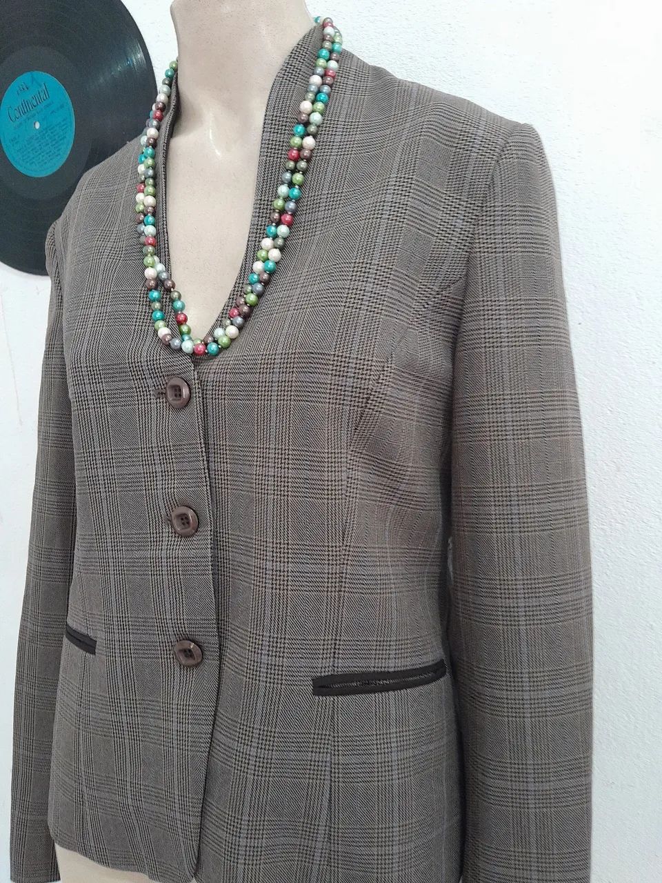Blazer forrado com colar Retrô  - Foto 5