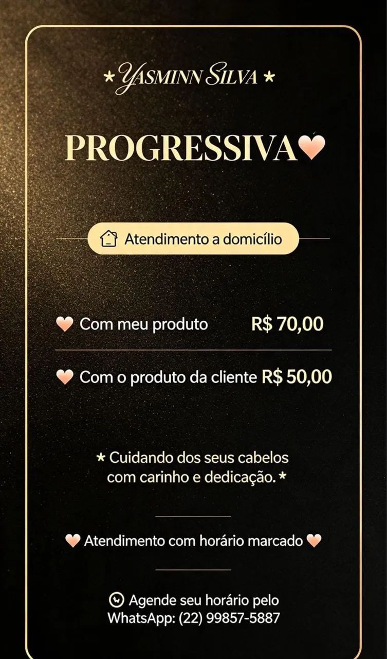 ? SEU MOMENTO DE CUIDADO COMEÇA AQUI! ? PROGRESSIVA A DOMICÍLIO