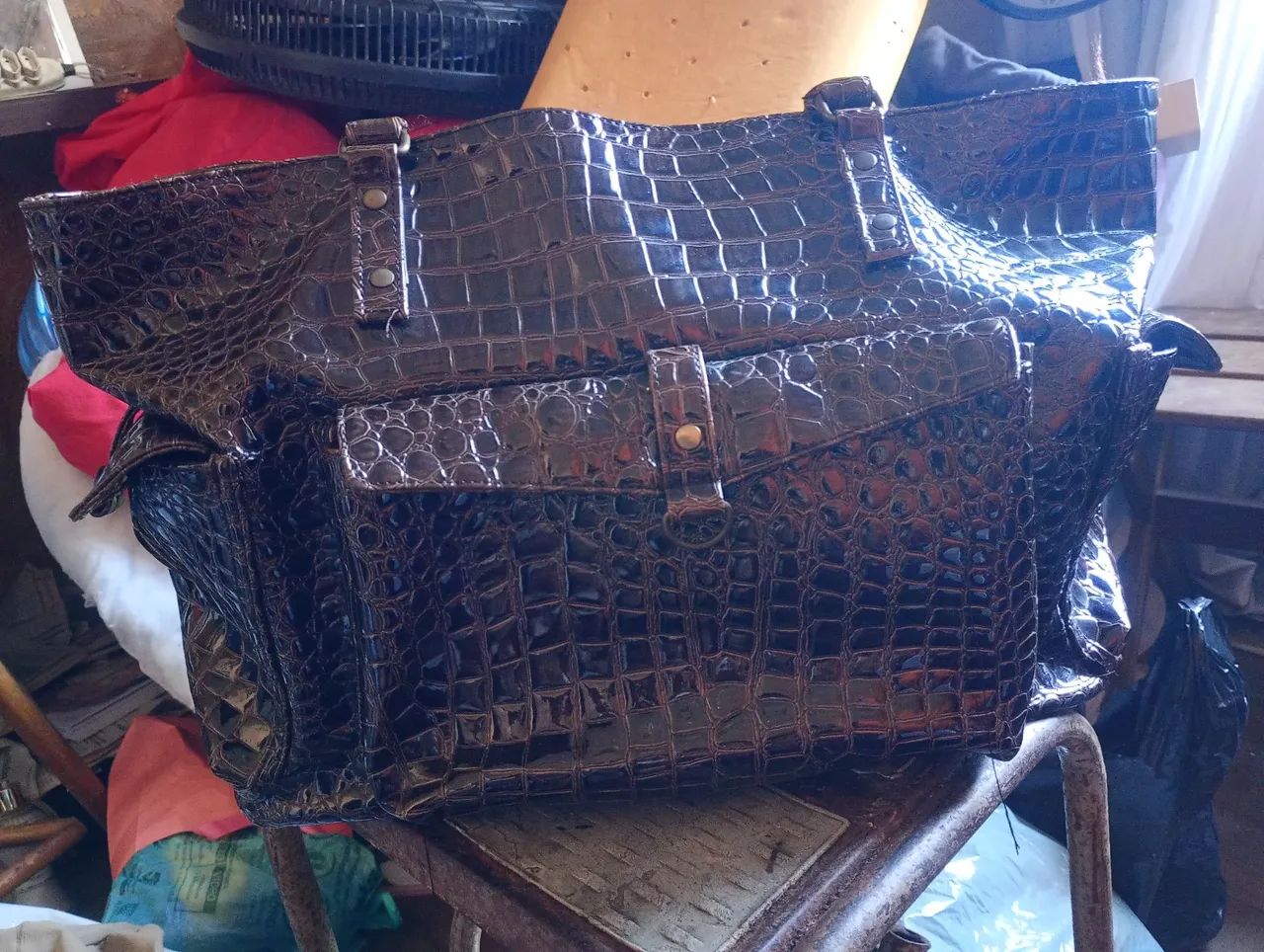 Bolsa couro de cobra Cortella  - Foto 3