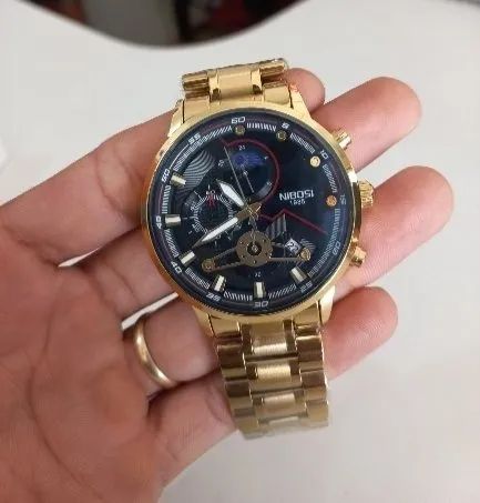 Relógio Nibosi Dourado ORIGINAL