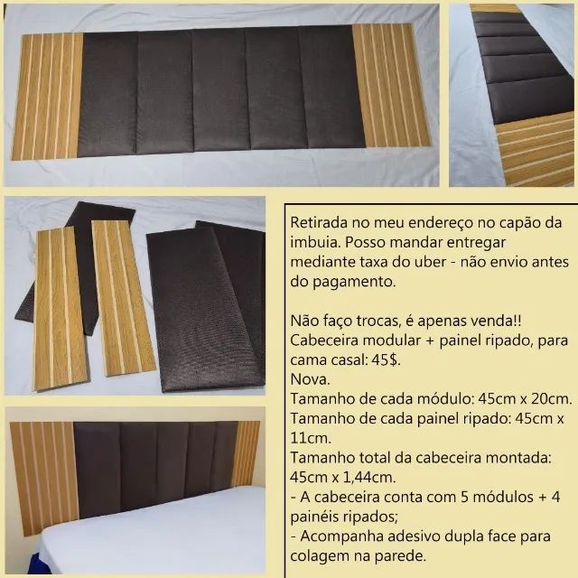 Cabeceira modular para cama casal nova