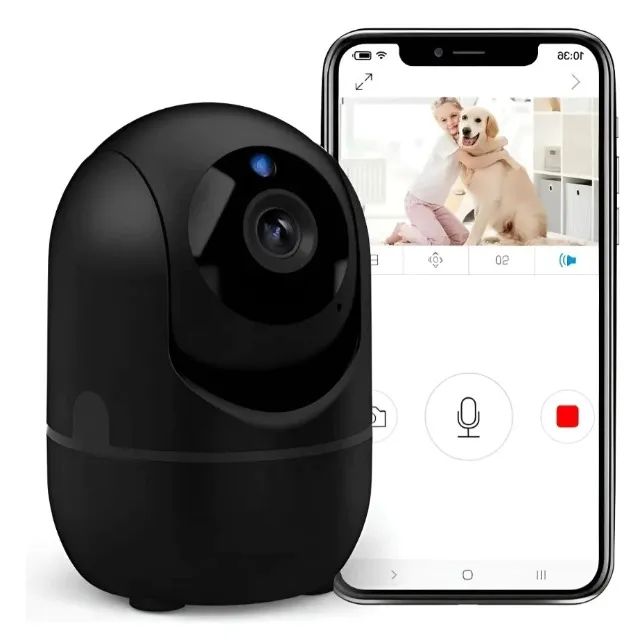 Babá Eletrônica Wi-Fi 1080p Giratória com Visão Noturna e Microfone - Foto 3