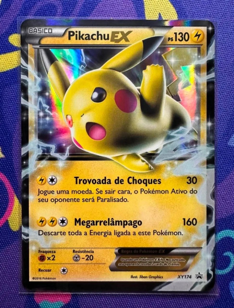 Carta Pikachu Ex NM Pokemon TCG