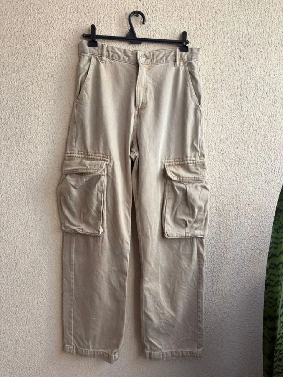 calça cargo zara bege - tam. 40